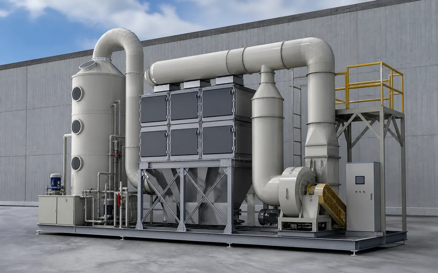 Waste Gas Treatment Unit full equipment view