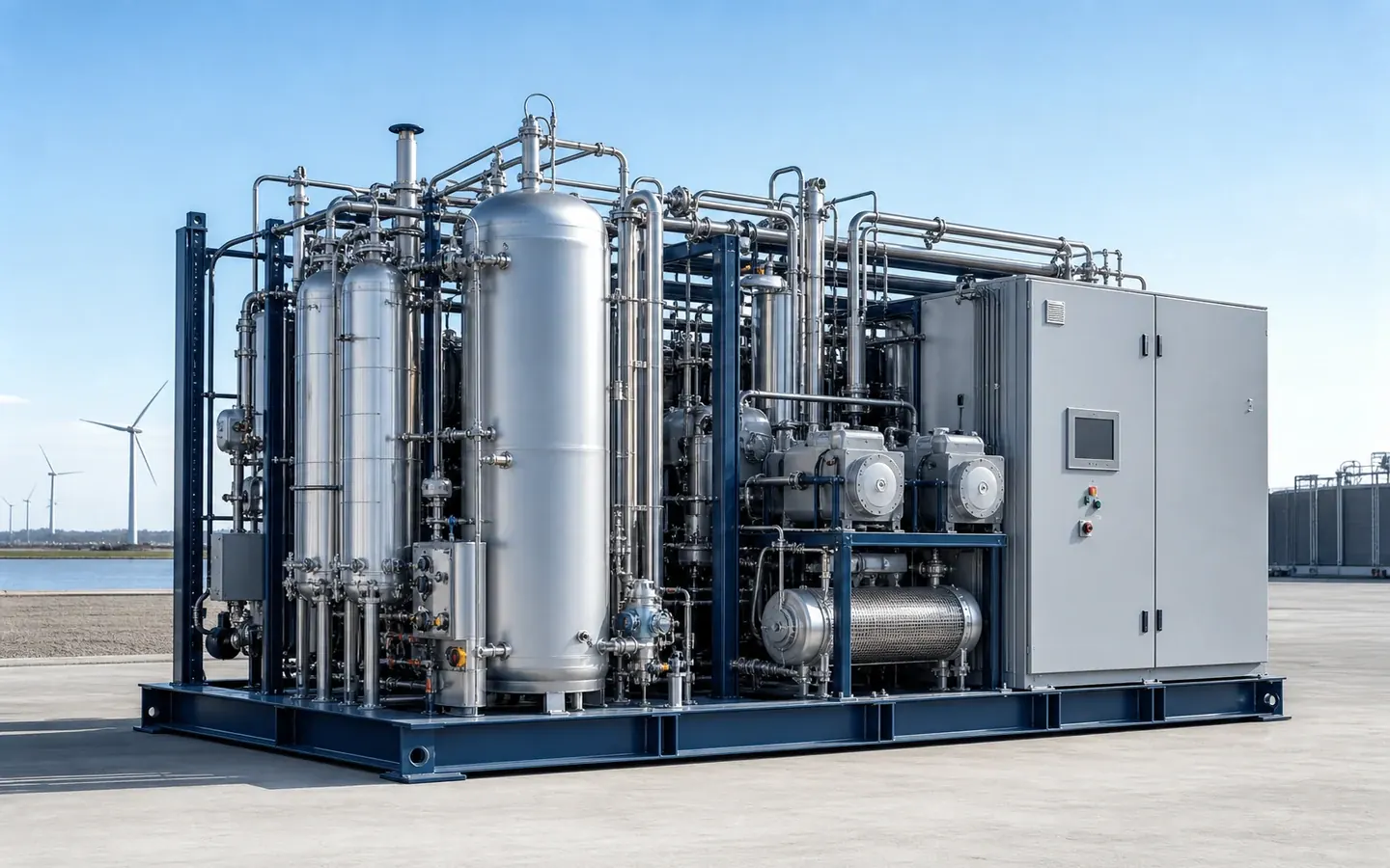 Hydrogen Production Skid full equipment view