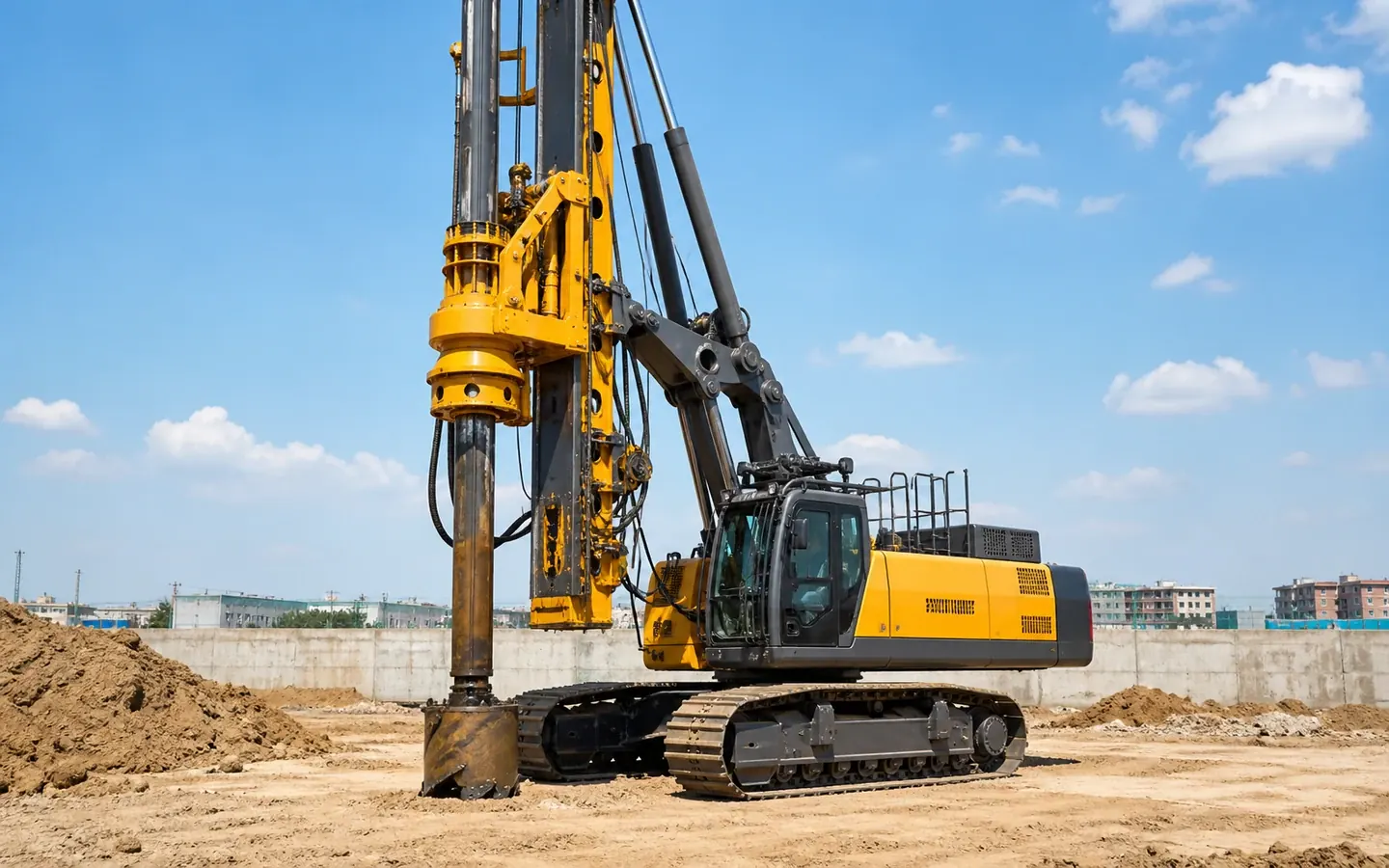 Rotary Drilling Rig full equipment view