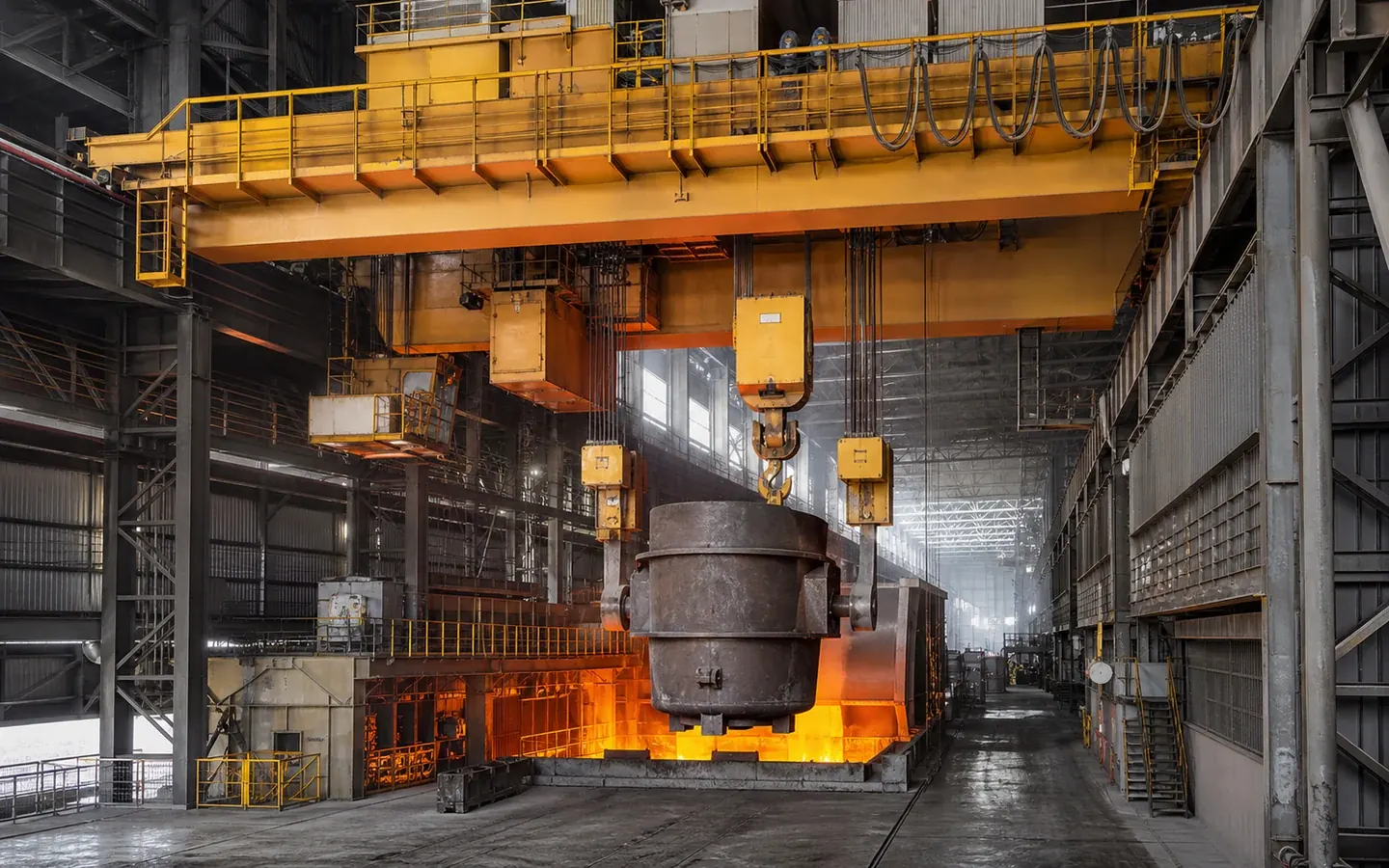 Metallurgical Crane full equipment view