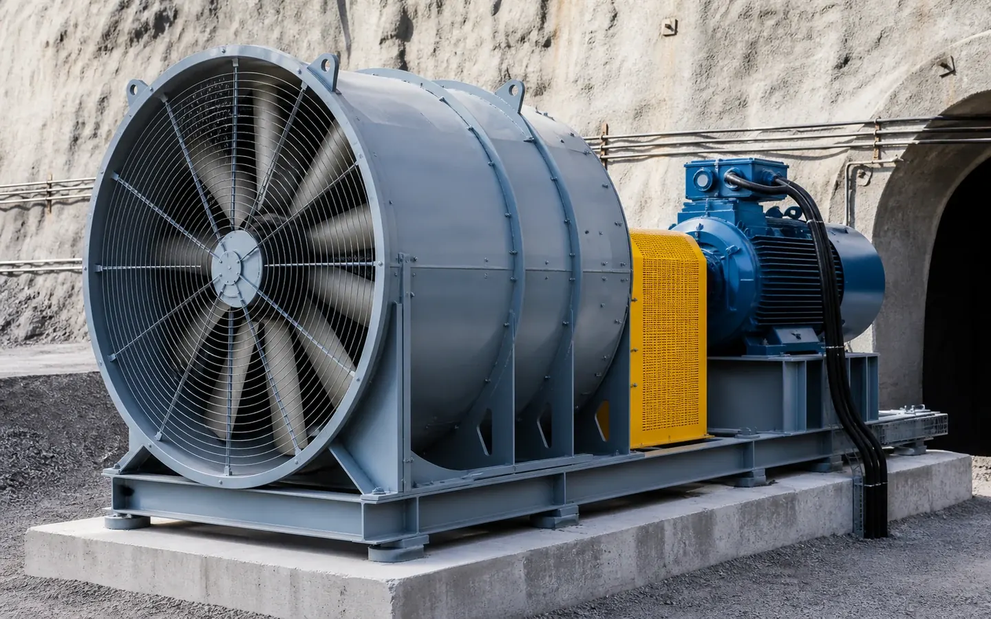 Main Mine Ventilation Fan full equipment view