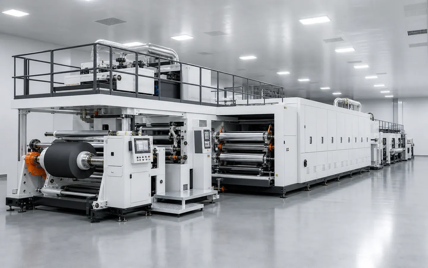Lithium Battery Electrode Production Line full equipment view
