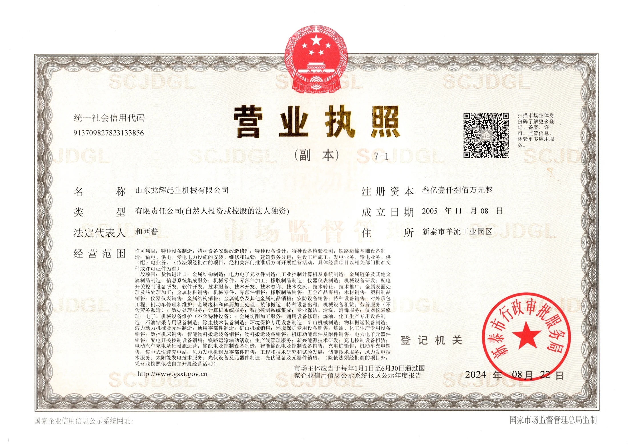 1、营业执照副本7-1